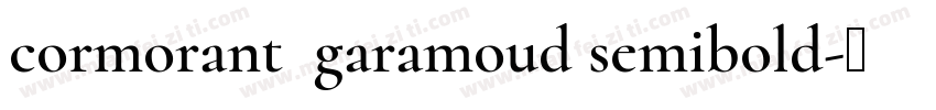 cormorant  garamoud semibold字体转换